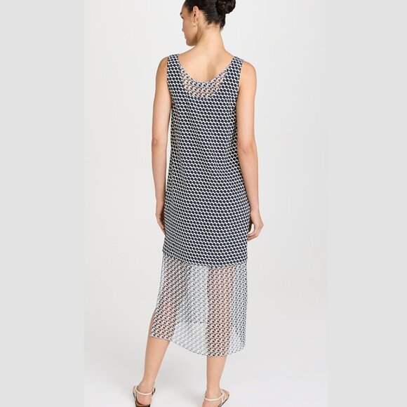 La Ligne Silk Midi Dress with Chiffon Layer - NEW - Picture 2 of 10